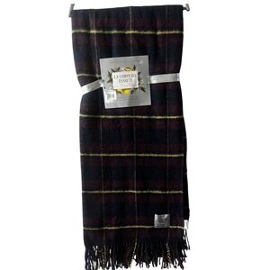 La Limonaia Tessuti Italian Fabrics Plaid Throw Blanket Made in Italy NWT